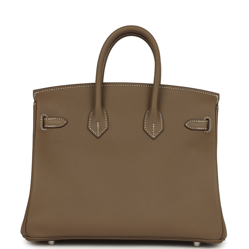 Hermes Birkin 25 Etoupe Swift Palladium Hardware