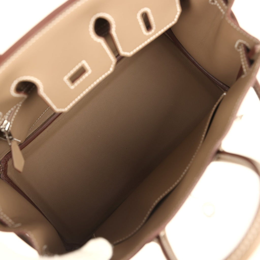 Hermes Birkin 25 Etoupe Swift Palladium Hardware