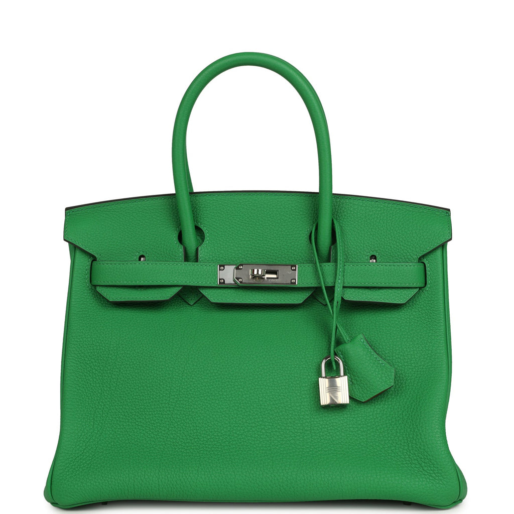 New Hermes Birkin 30 Bambou Verso Togo Palladium Hardware