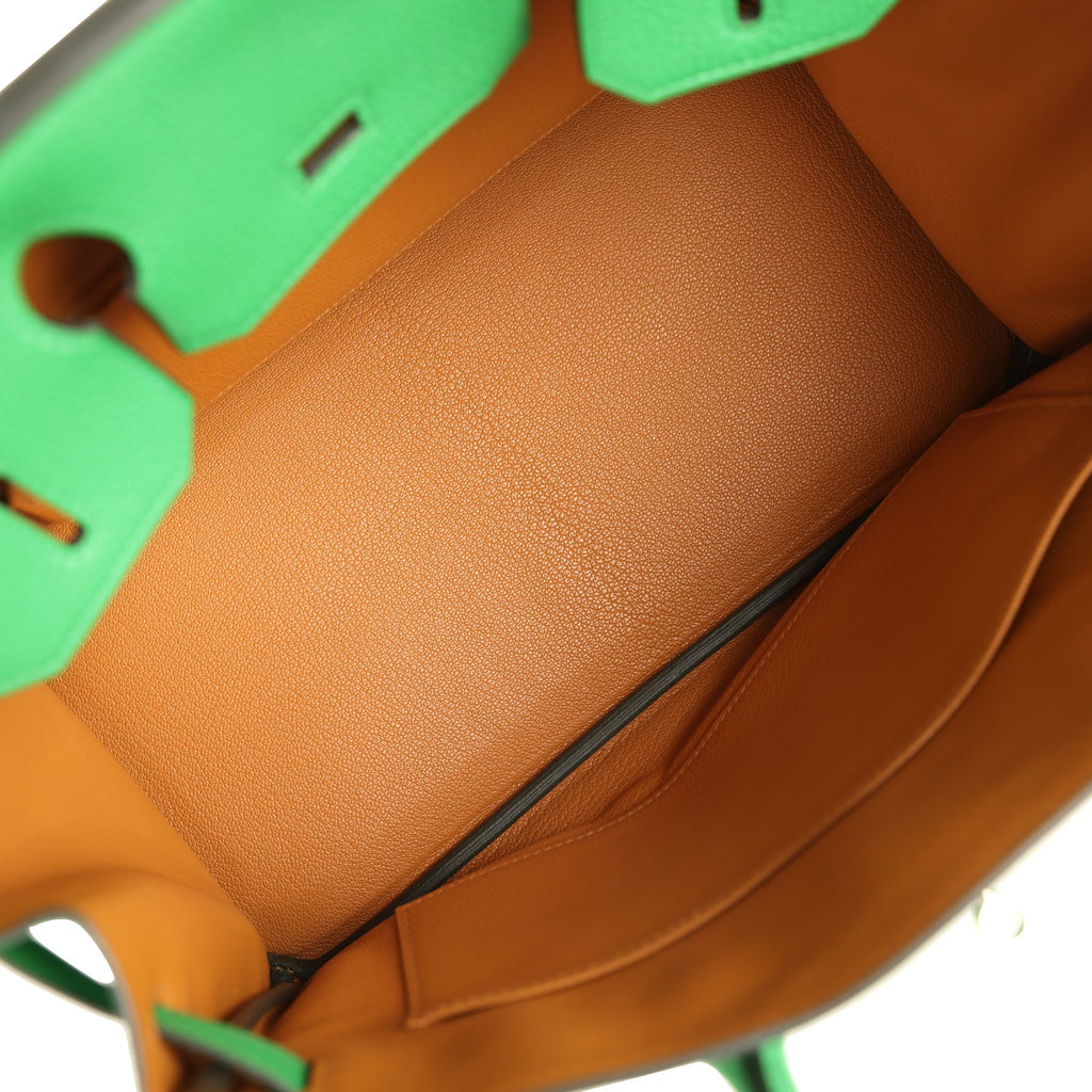 New Hermes Birkin 30 Bambou Verso Togo Palladium Hardware