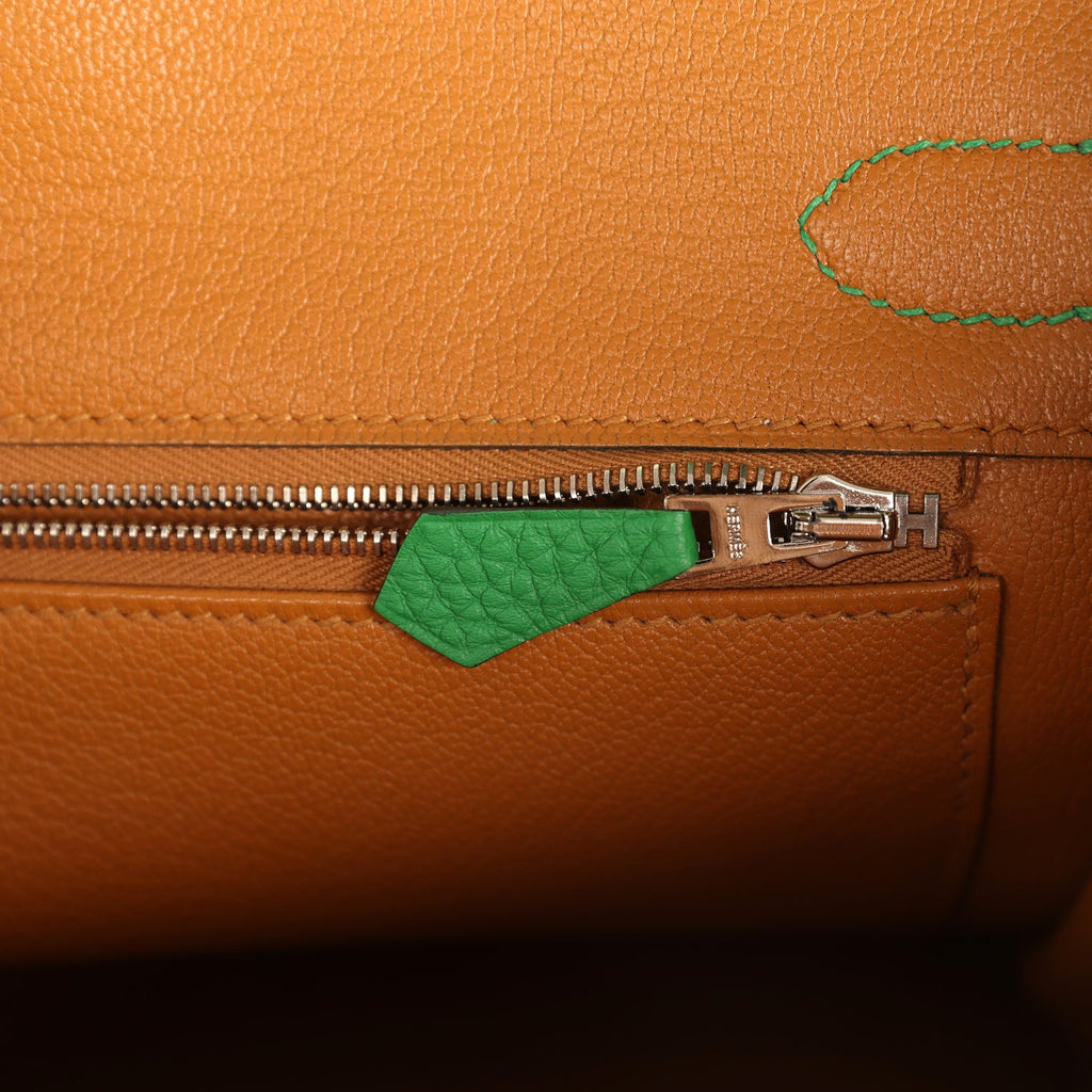 New Hermes Birkin 30 Bambou Verso Togo Palladium Hardware