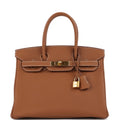 Hermes Birkin 30 Gold Togo Gold Hardware