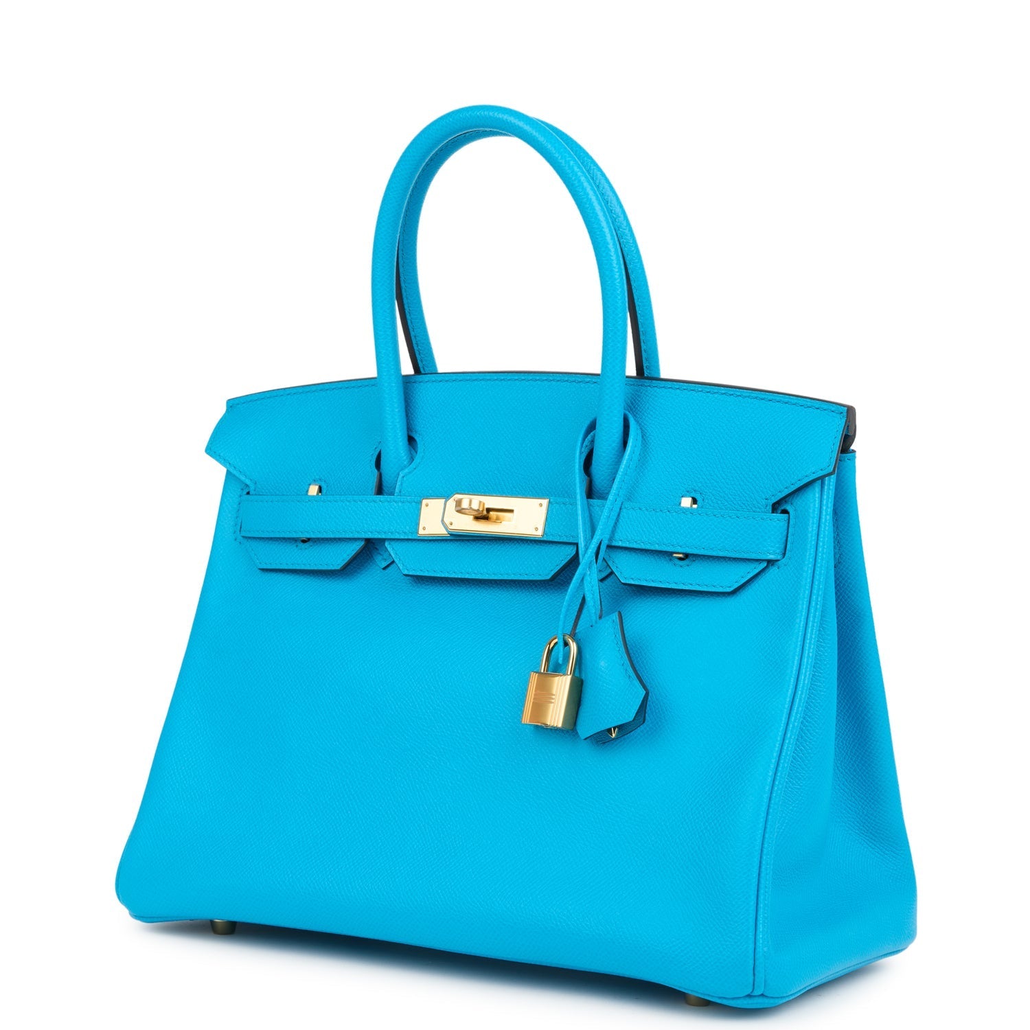 Hermes Birkin 30 Bleu Frida Epsom Gold Hardware