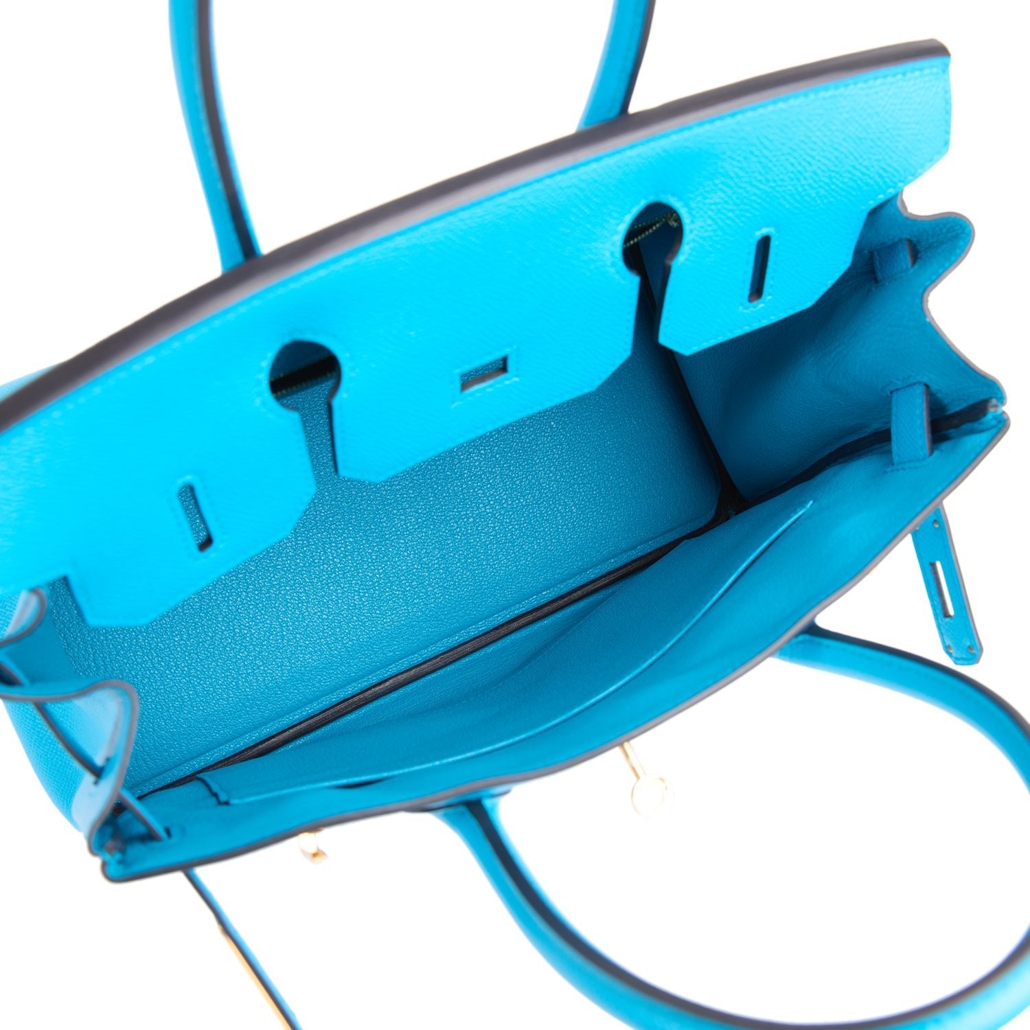 Hermes Birkin 30 Bleu Frida Epsom Gold Hardware