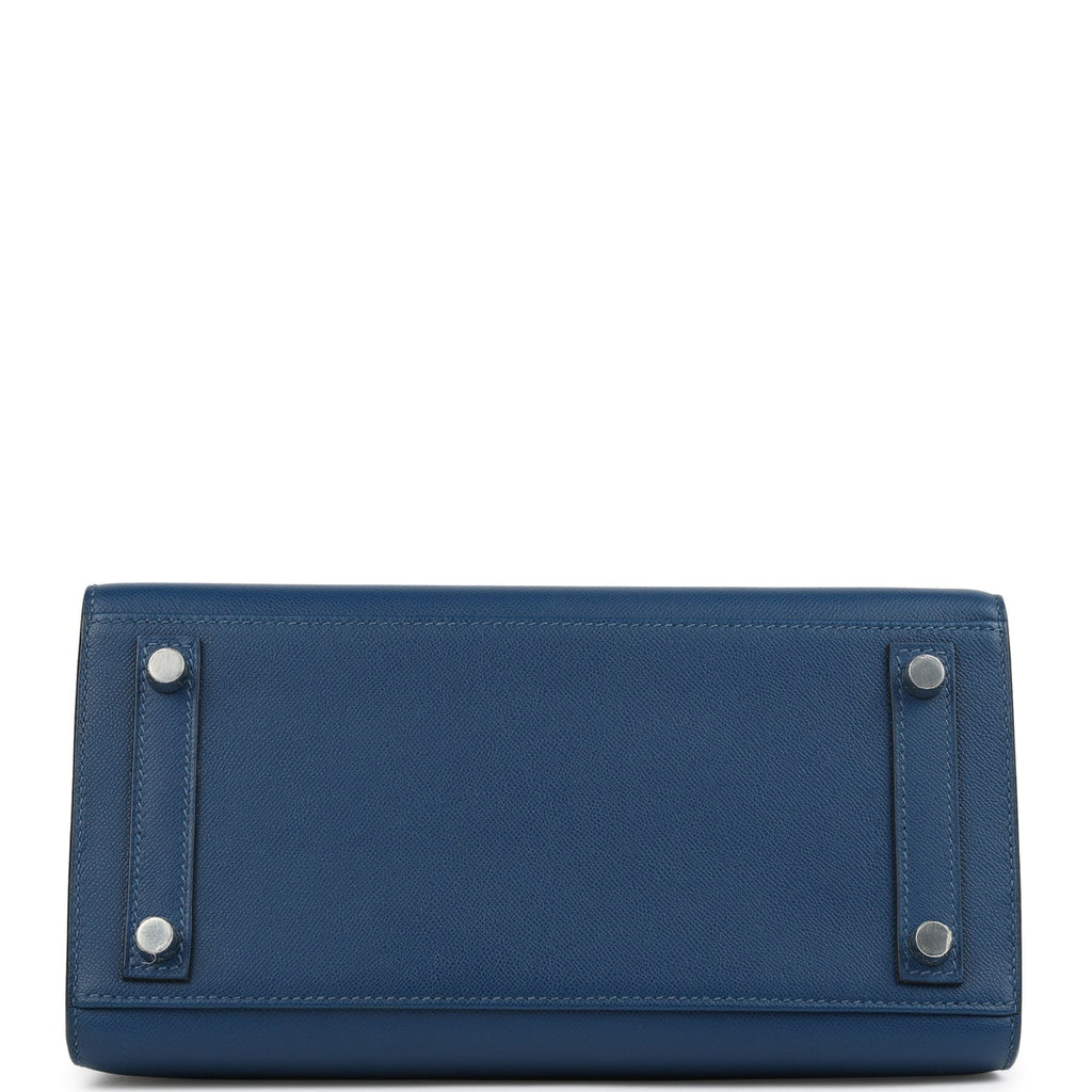 Hermes Birkin Sellier 25 Deep Bleu Madame Palladium Hardware
