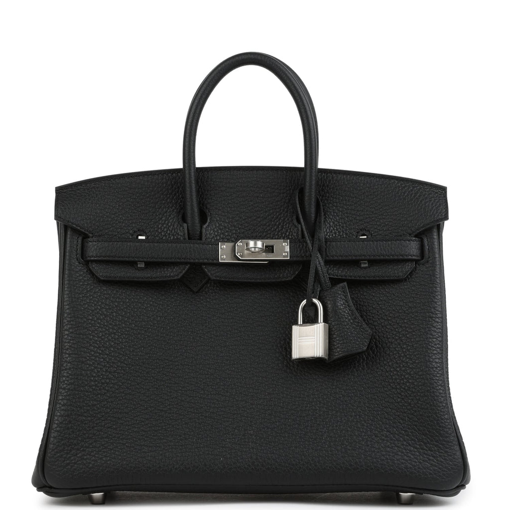 Hermes Birkin 25 Black Togo Brushed Palladium Hardware
