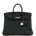 Hermes Birkin 25 Black Togo Brushed Palladium Hardware