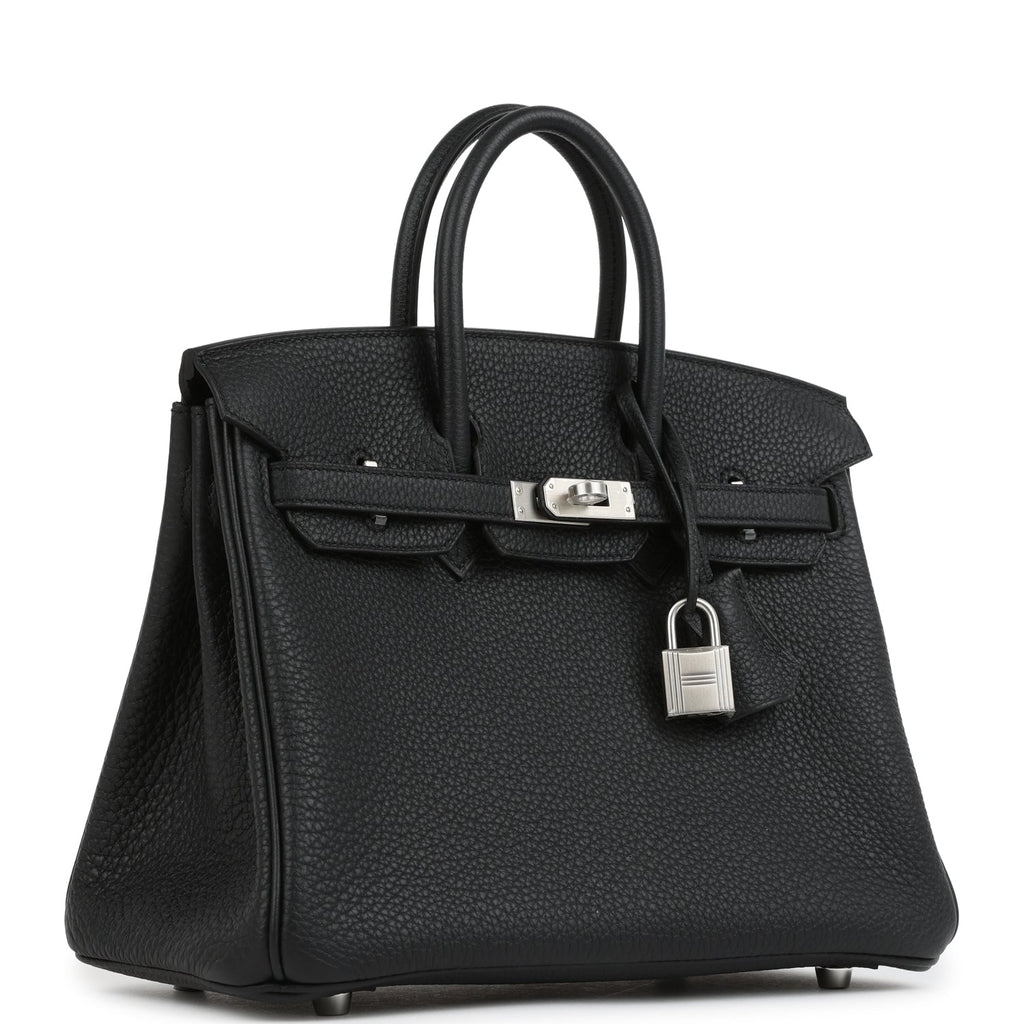 Hermes Birkin 25 Black Togo Brushed Palladium Hardware