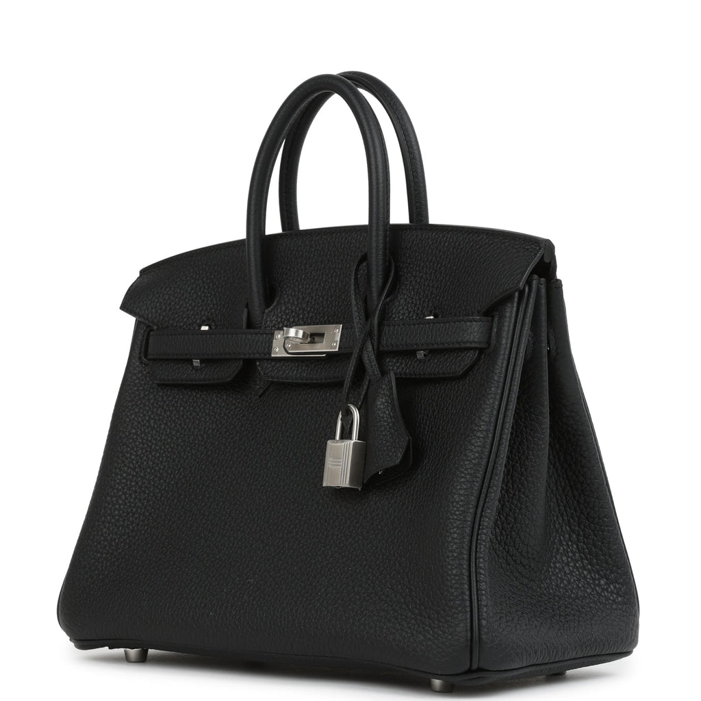 Hermes Birkin 25 Black Togo Brushed Palladium Hardware