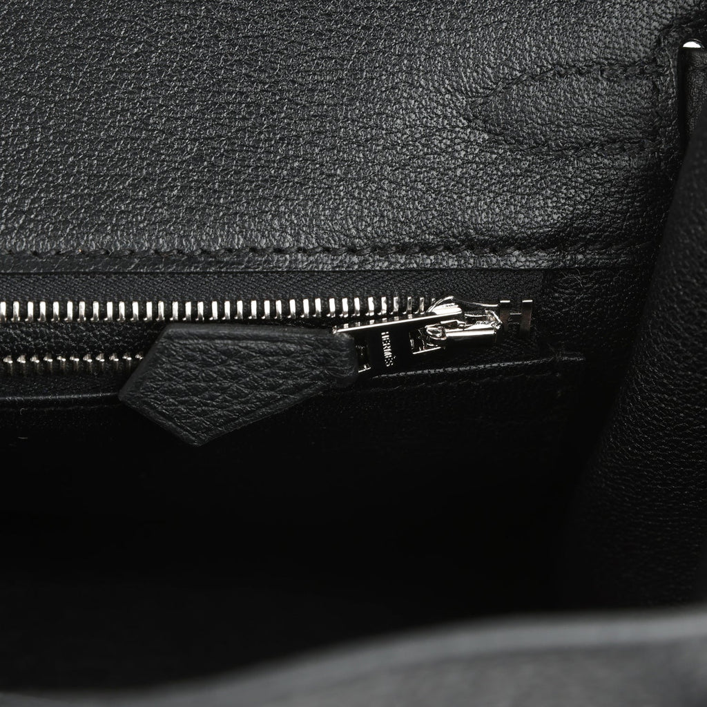 Hermes Birkin 25 Black Togo Brushed Palladium Hardware