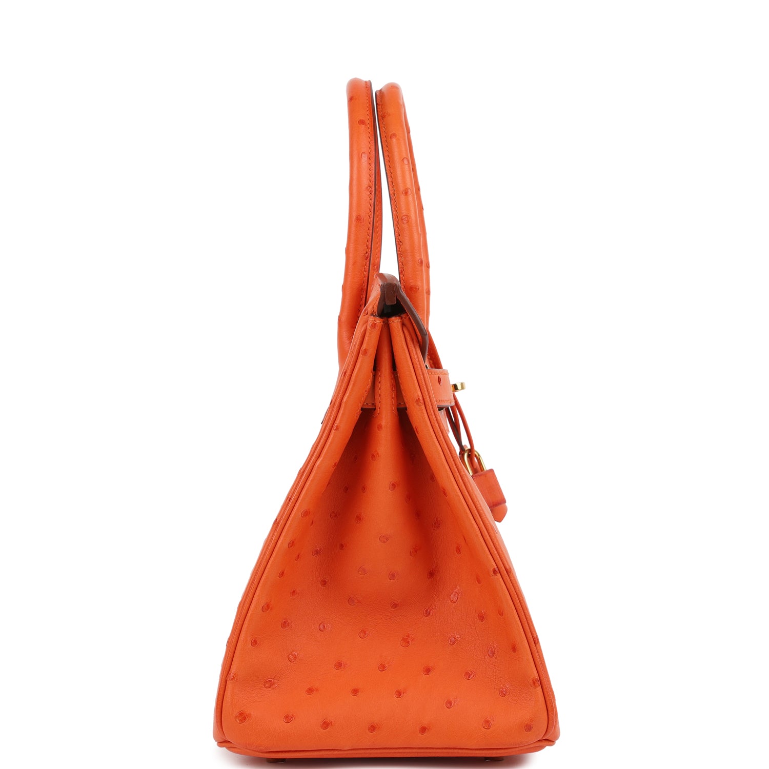 New Hermes Birkin 30 Tangerine Ostrich Gold Hardware