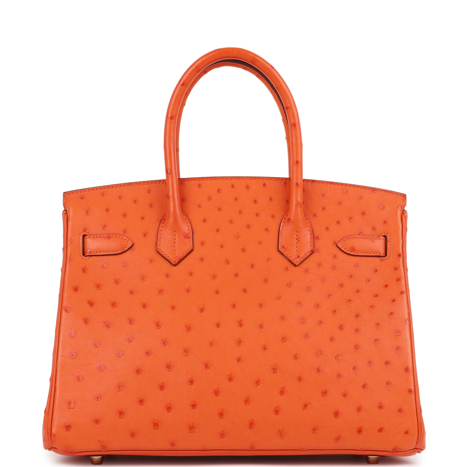 New Hermes Birkin 30 Tangerine Ostrich Gold Hardware