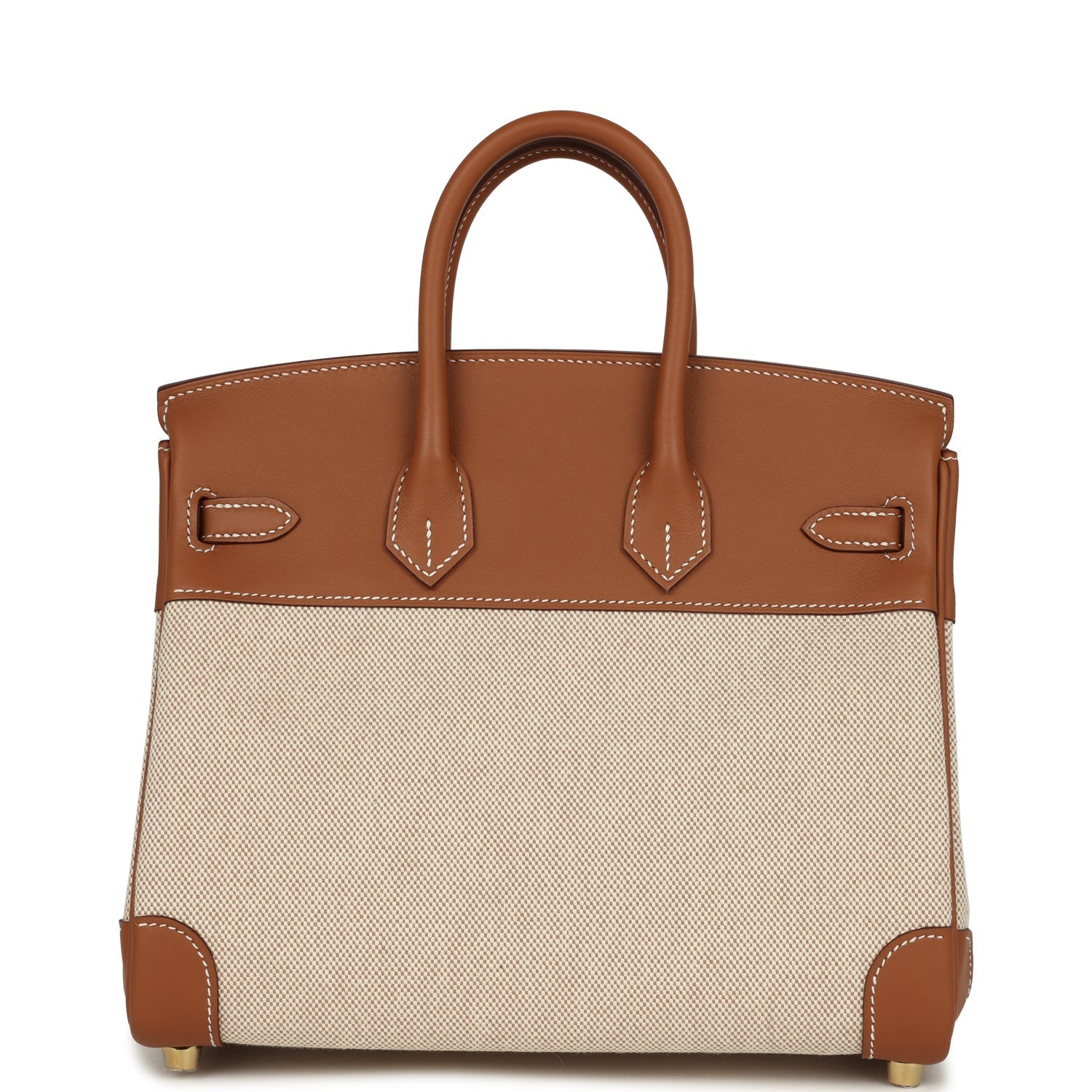 Hermes Birkin 25 Ecru and Gold Toile H Canvas and Gold Swift Gold Hardware