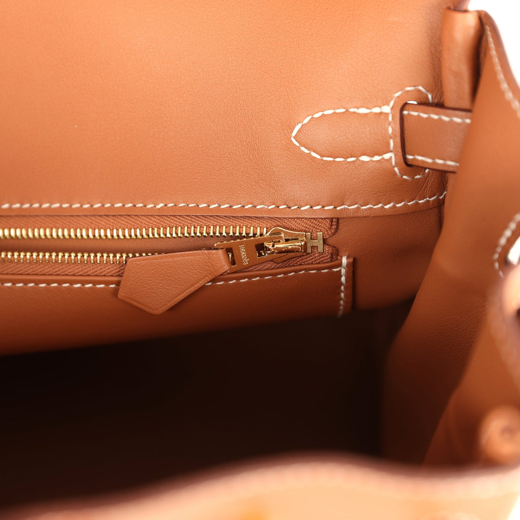 Hermes Birkin 25 Ecru and Gold Toile H Canvas and Gold Swift Gold Hardware