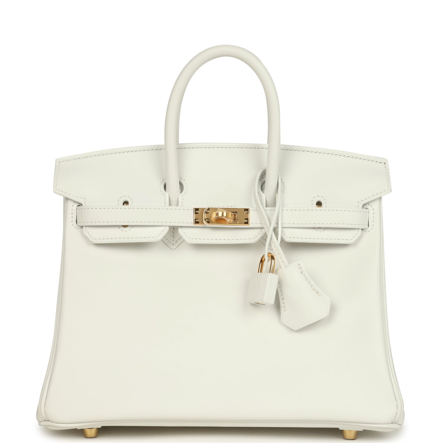 Hermes Birkin 25 New White Swift Gold Hardware