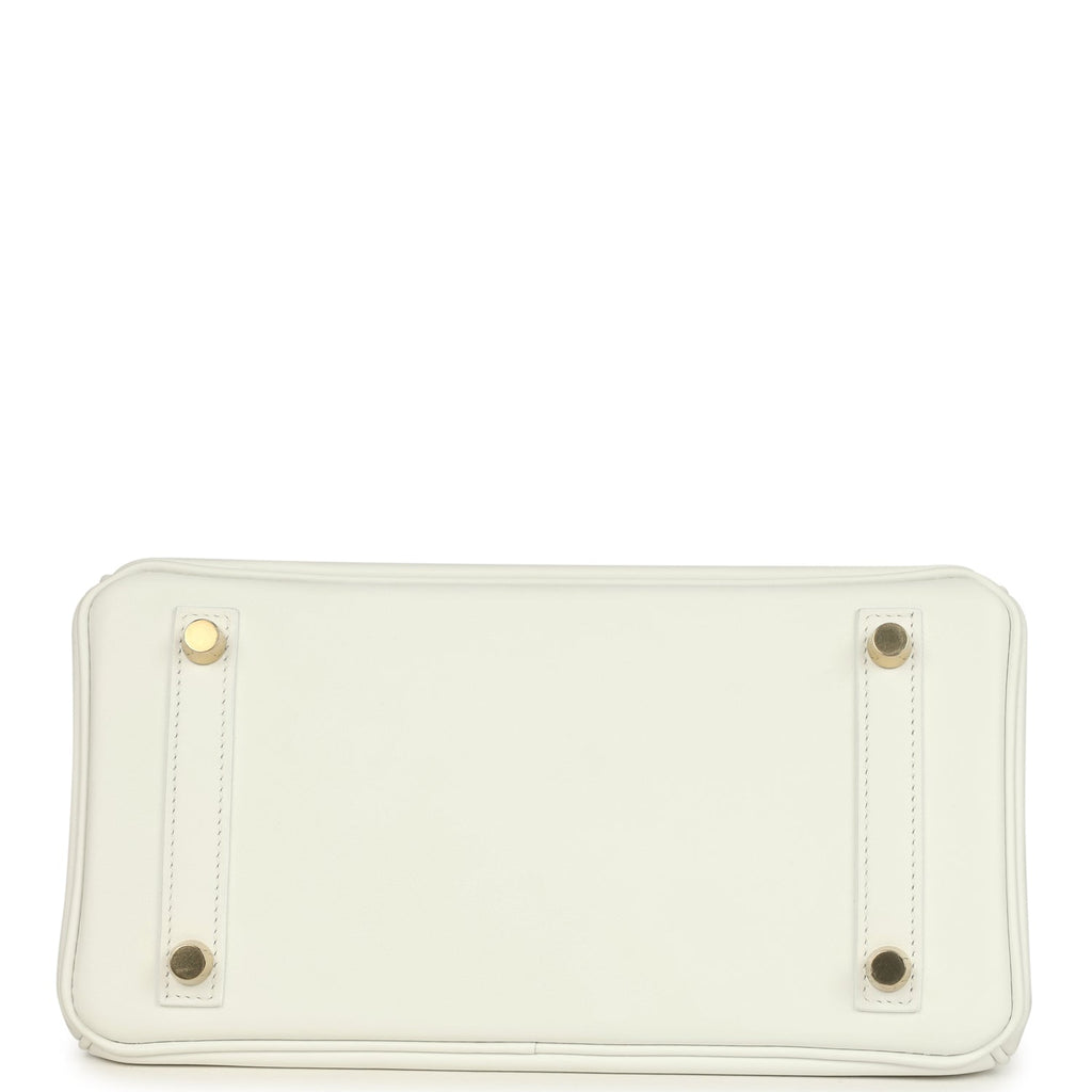 Hermes Birkin 25 New White Swift Gold Hardware