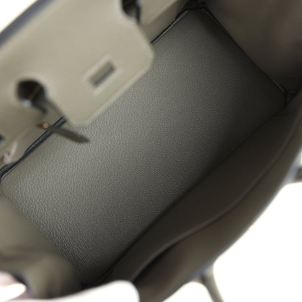 Hermes Birkin 25 Vert de Gris Togo Gold Hardware