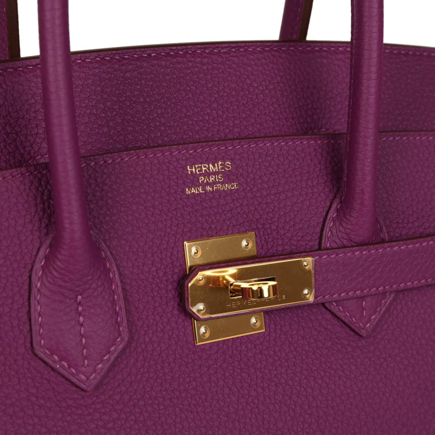 Pre-owned Hermes Birkin 35 Anemone Togo Gold Hardware