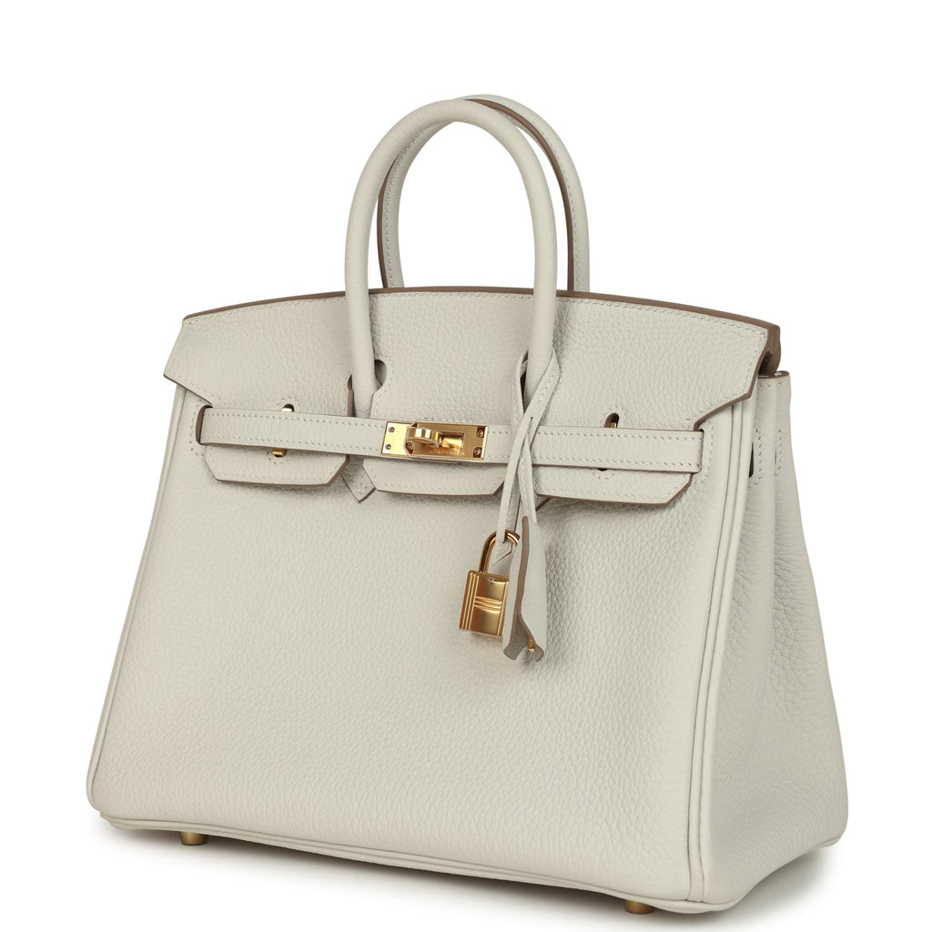Hermes Birkin 25 Gris Pale Togo Gold Hardware