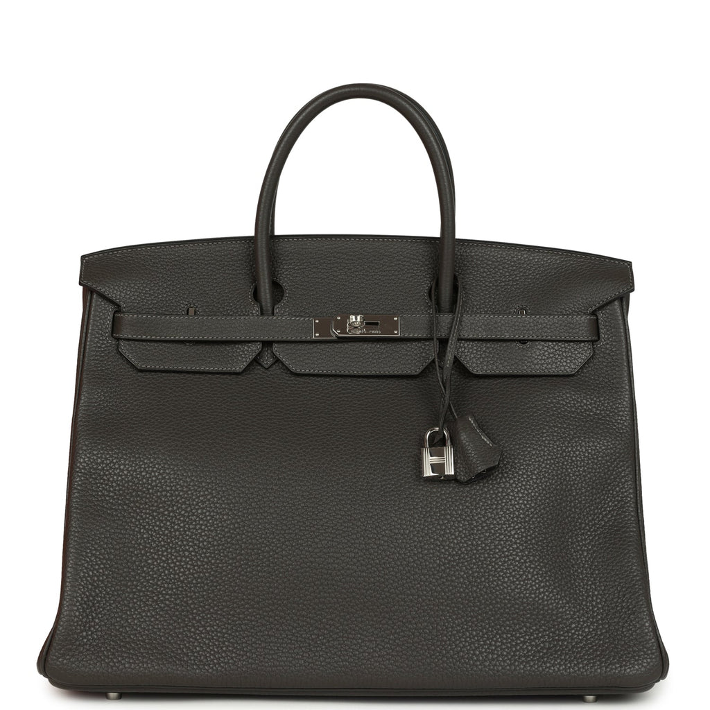 Hermes Birkin 40 Graphite Clemence Palladium Hardware