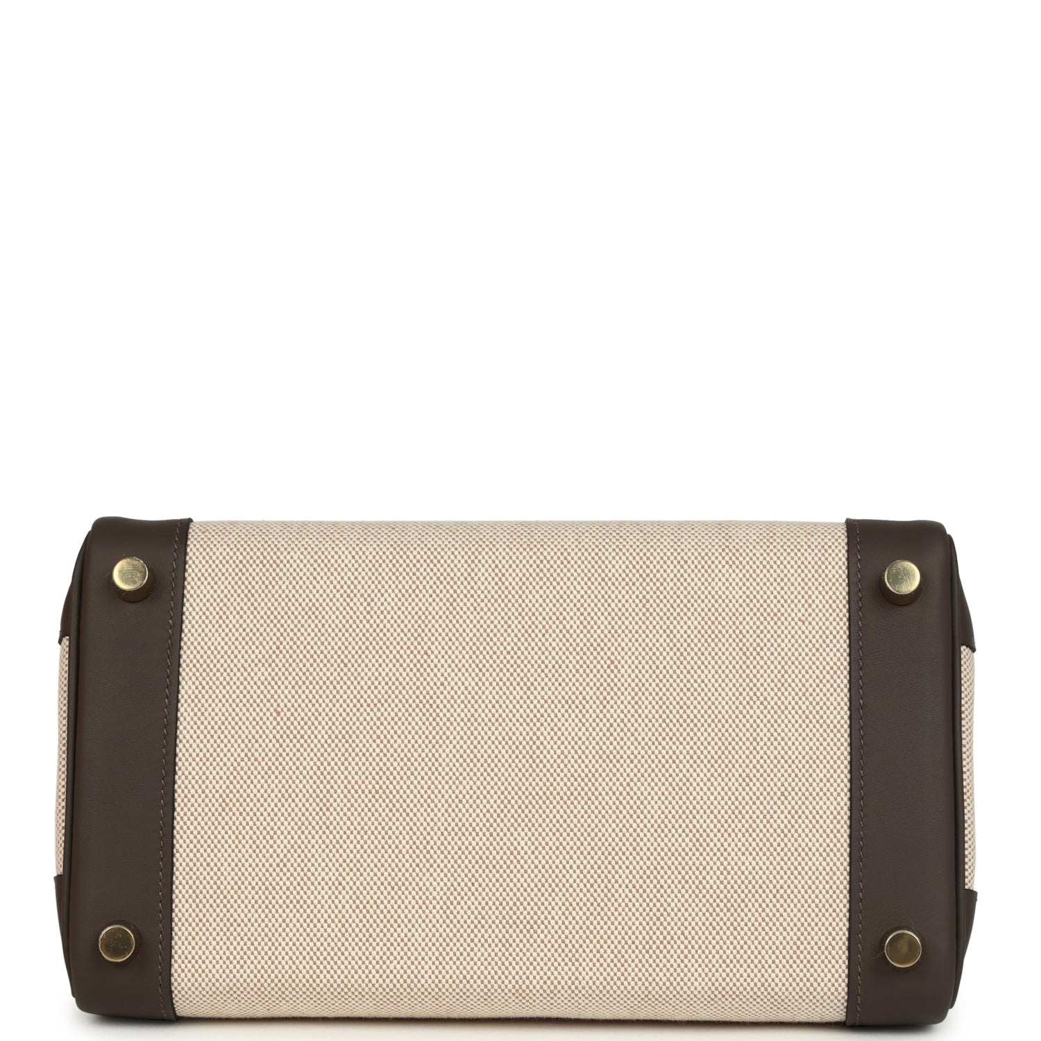 Hermes Birkin 25 Ecru-Beige Toile H Canvas and Ecorce Swift Permabrass Hardware