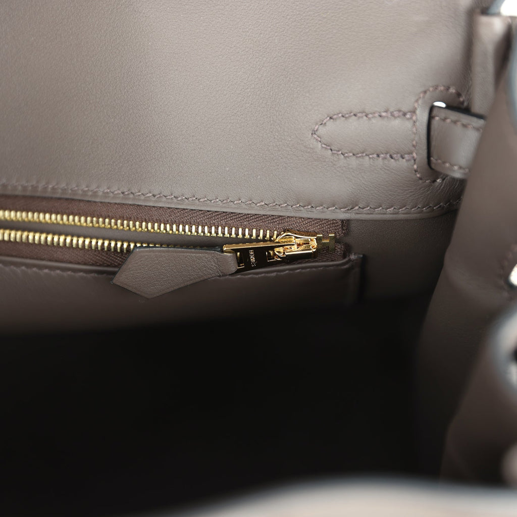 Hermes Birkin 25 Ecru-Beige Toile H Canvas and Ecorce Swift Permabrass Hardware