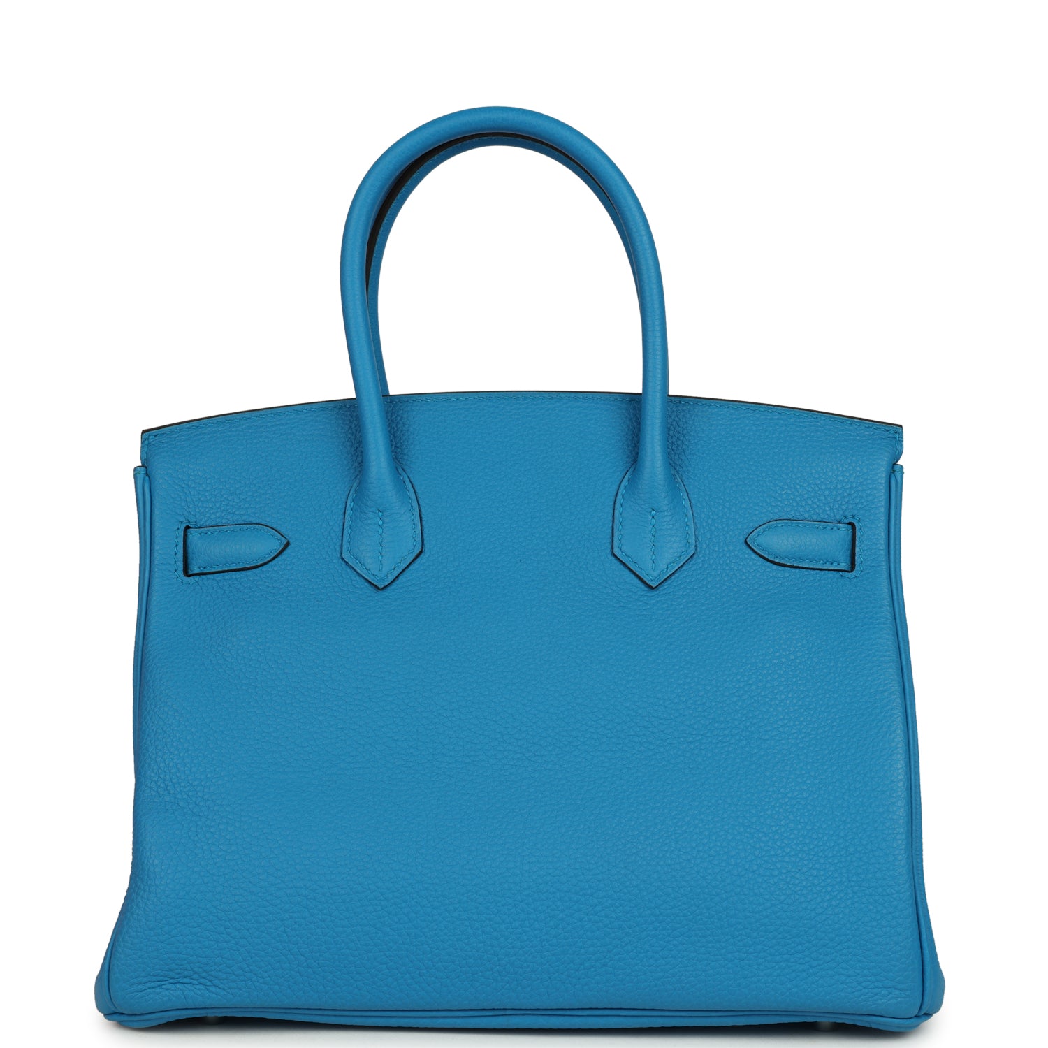Pre-owned Hermes Birkin 30 Bleu Zanzibar Verso Togo Palladium Hardware