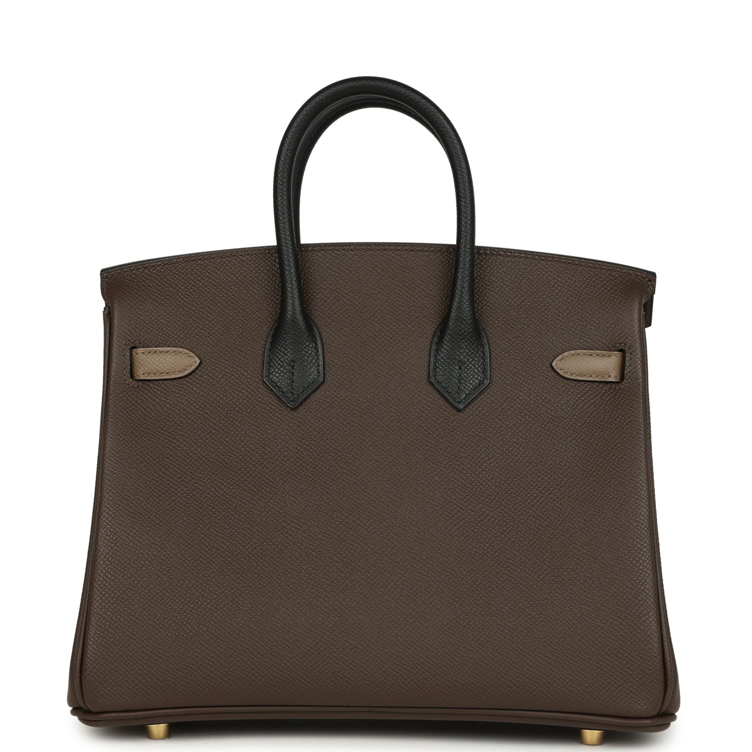 Hermes Birkin 25 Tri-color Ecorce, Etoupe and Black Epsom Gold Hardware