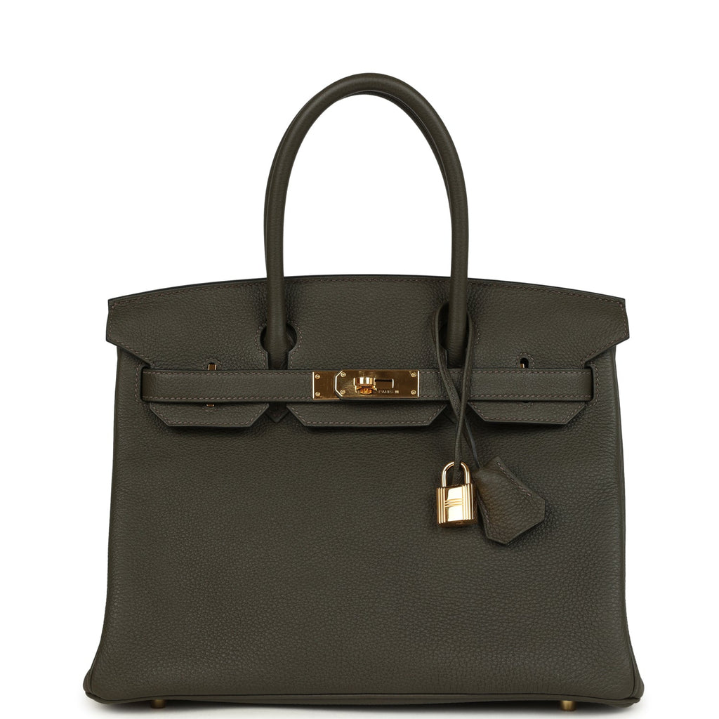 Hermes Birkin 30 Vert de Gris Togo Gold Hardware