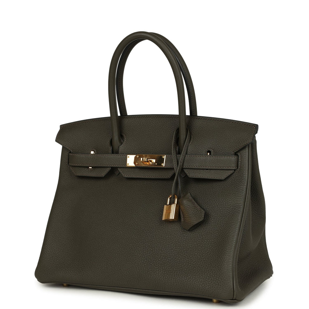 Hermes Birkin 30 Vert de Gris Togo Gold Hardware