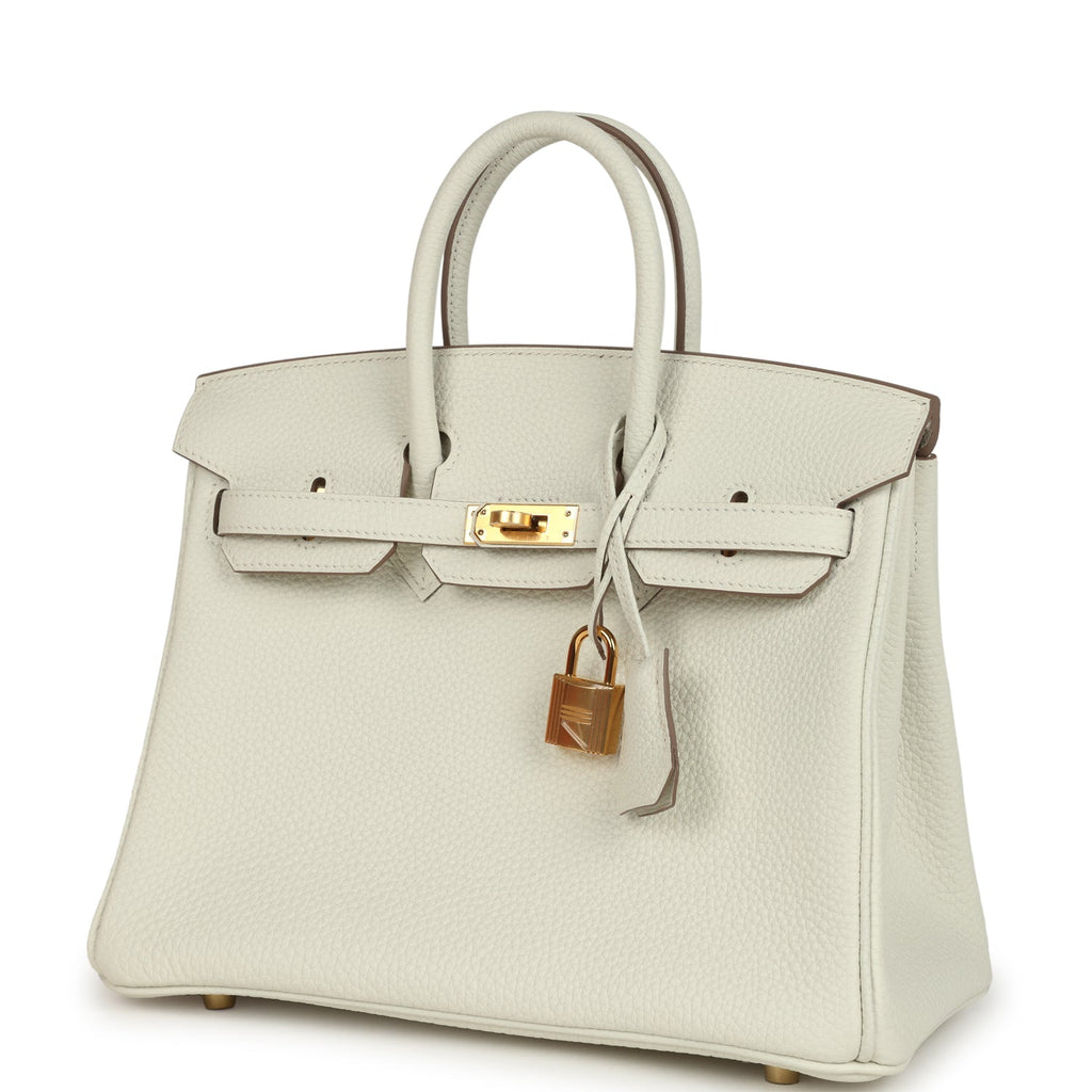 Hermes Birkin 25 Mushroom Togo Gold Hardware