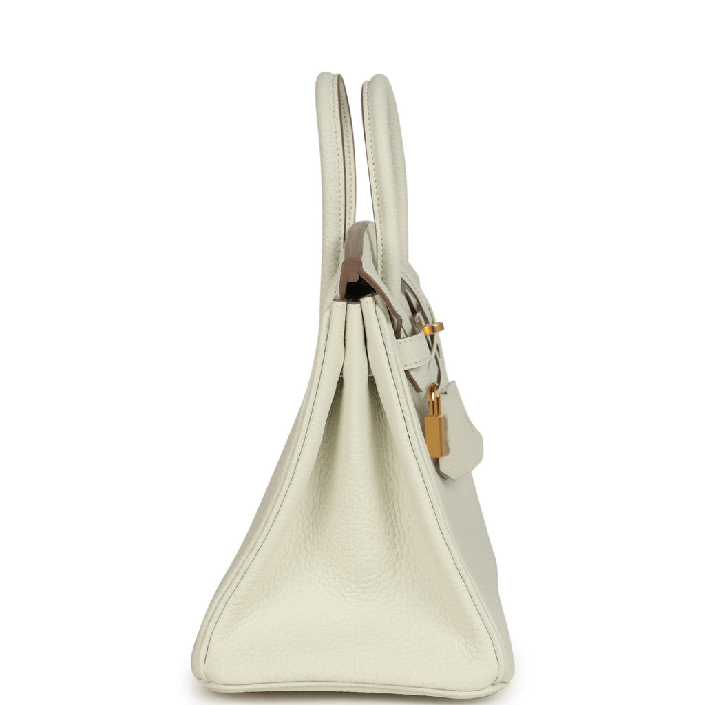 Hermes Birkin 25 Mushroom Togo Gold Hardware