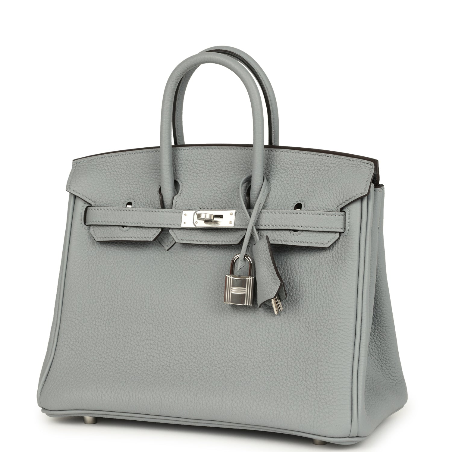 Hermes Birkin 25 Gris Pantin Togo Palladium Hardware