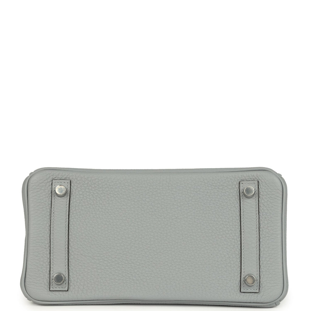 Hermes Birkin 25 Gris Pantin Togo Palladium Hardware
