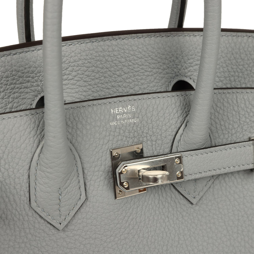 Hermes Birkin 25 Gris Pantin Togo Palladium Hardware