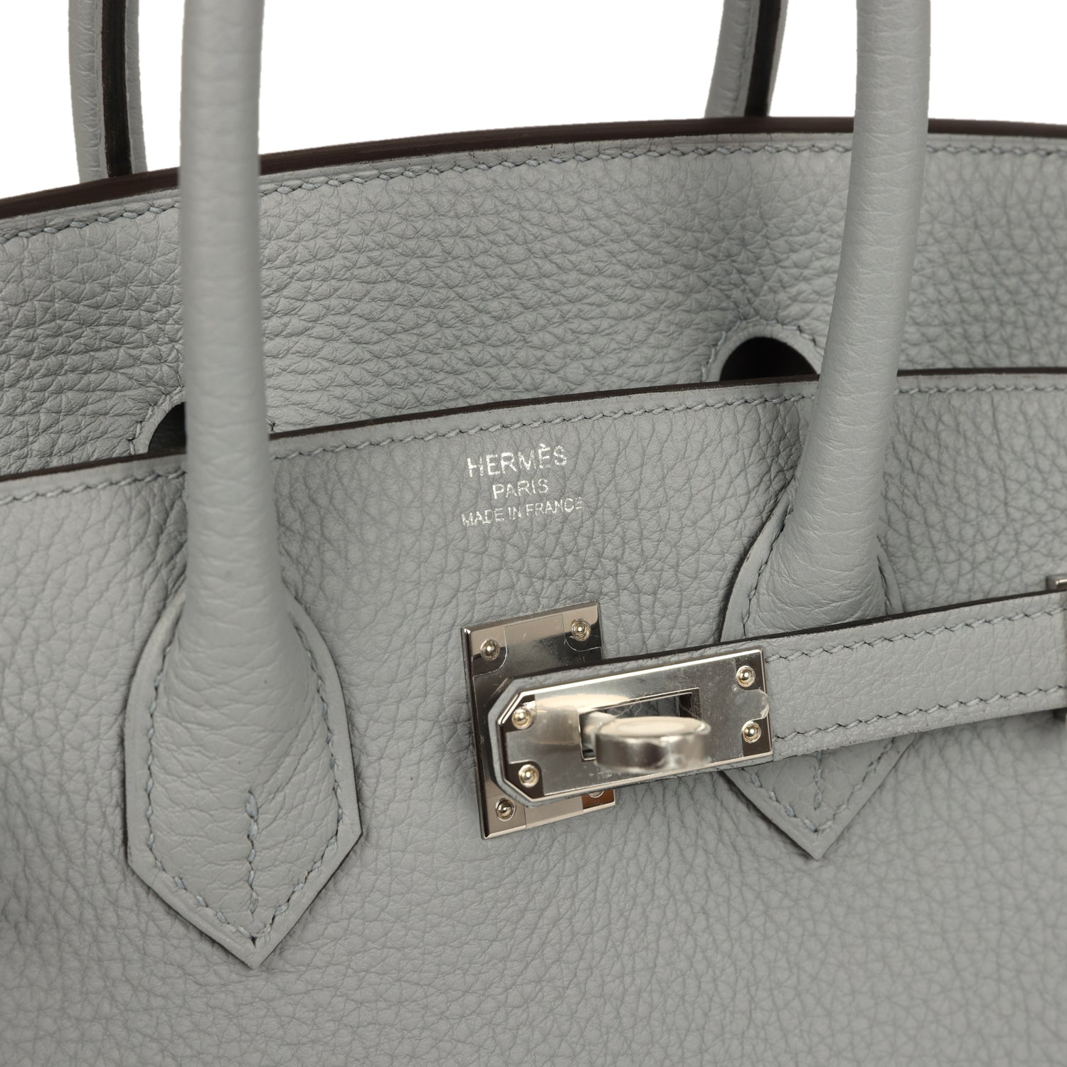 Hermes Birkin 25 Gris Pantin Togo Palladium Hardware