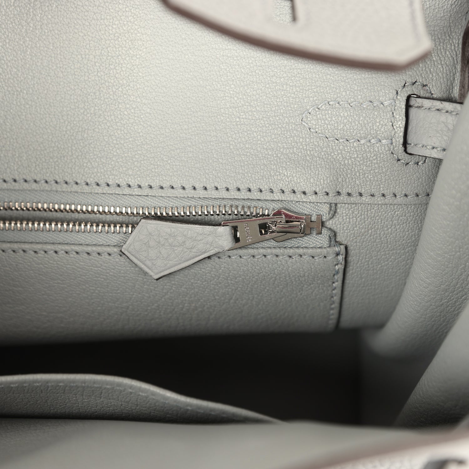 Hermes Birkin 25 Gris Pantin Togo Palladium Hardware