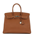 Hermes Birkin 35 Gold Togo Palladium Hardware