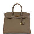 Hermes Birkin 35 Etoupe Togo Gold Hardware