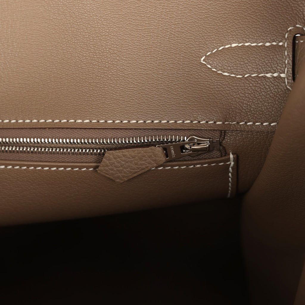 Hermes Birkin 35 Etoupe Togo Brushed Palladium Hardware