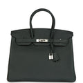 Hermes Birkin 35 Vert Fonce Togo Palladium Hardware