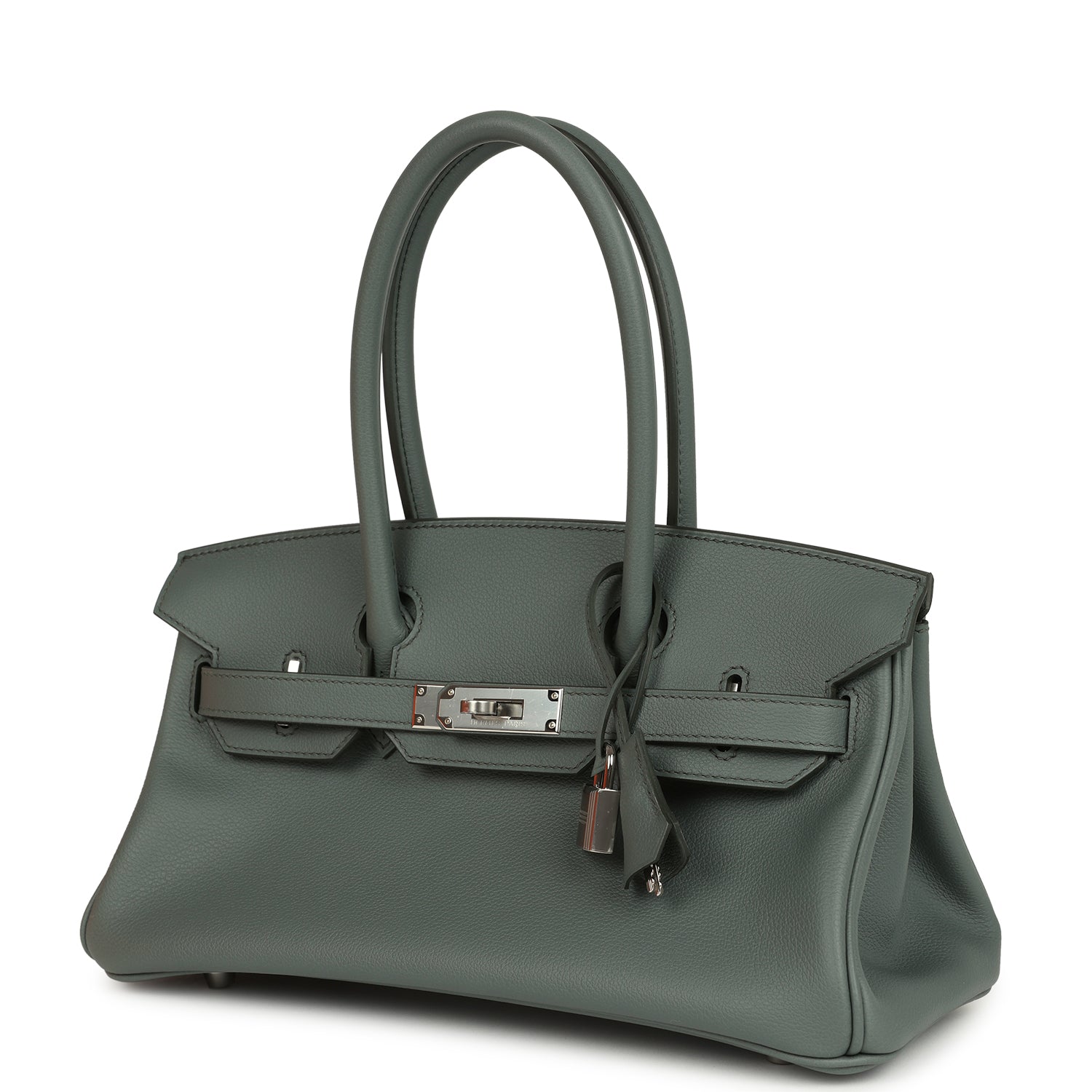 Hermes Shoulder Birkin Light 29 Vert Amande Evercolor Palladium Hardware