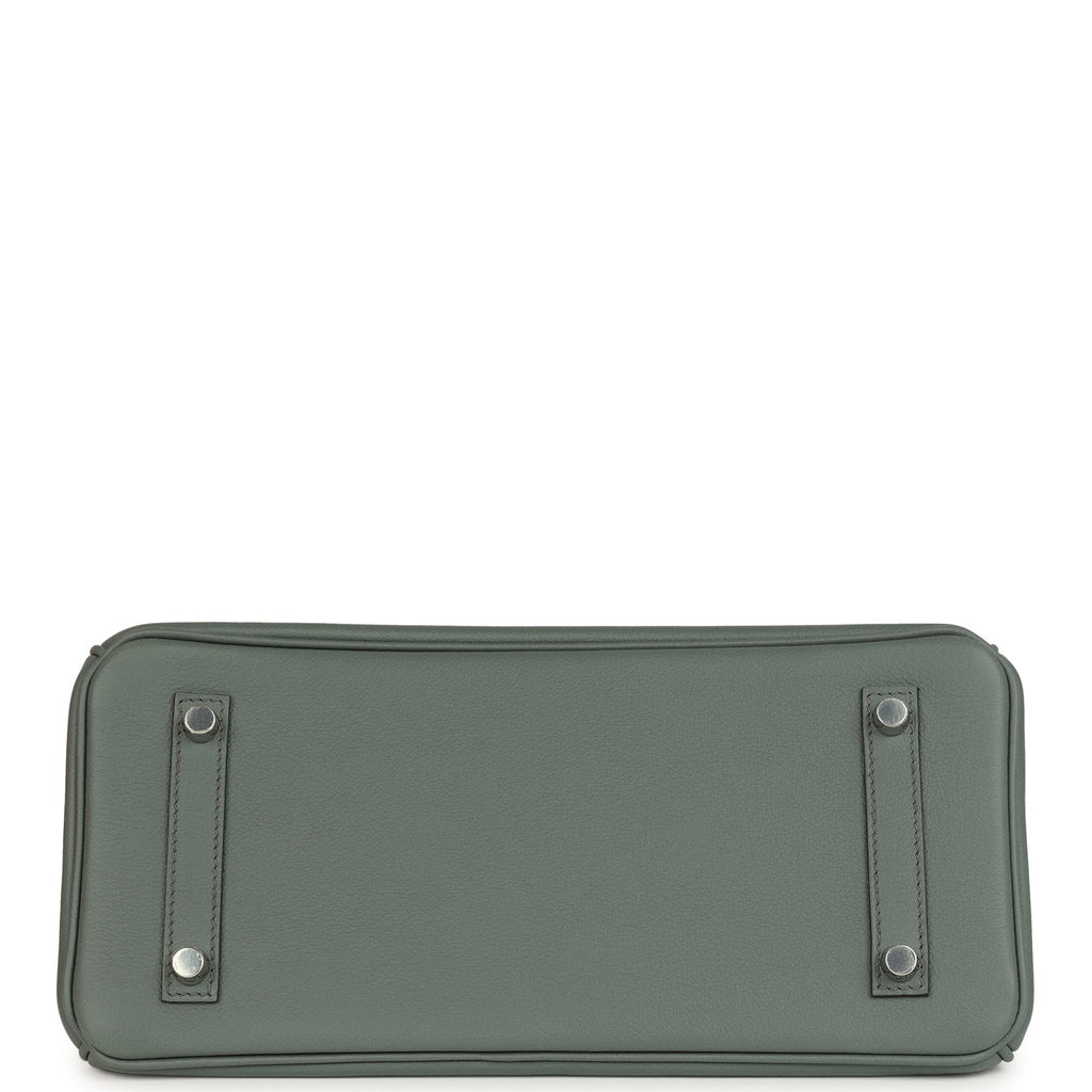 Hermes Shoulder Birkin Light 29 Vert Amande Evercolor Palladium Hardware