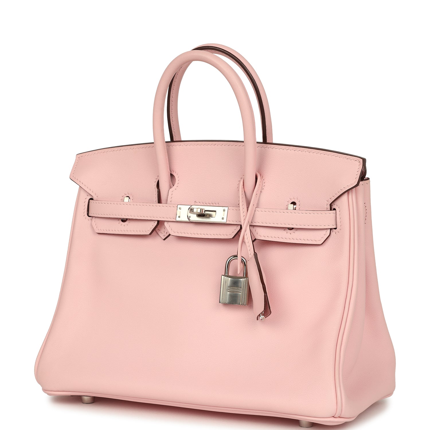 New Hermes Birkin 25 Rose Sakura Swift Palladium Hardware