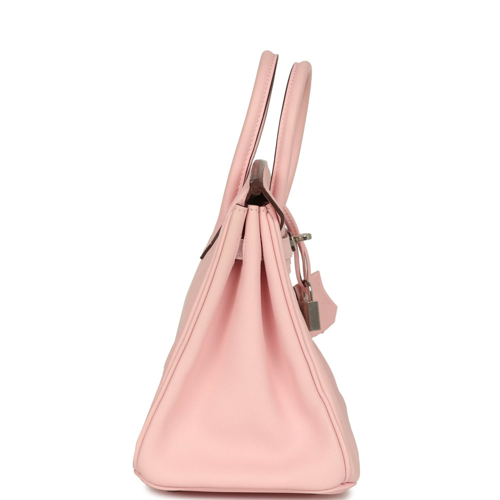 New Hermes Birkin 25 Rose Sakura Swift Palladium Hardware