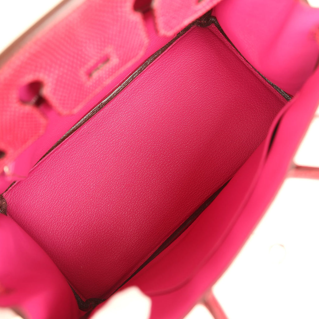 Vintage Hermes Birkin 25 Fuchsia Varanus Niloticus Lizard Palladium Hardware