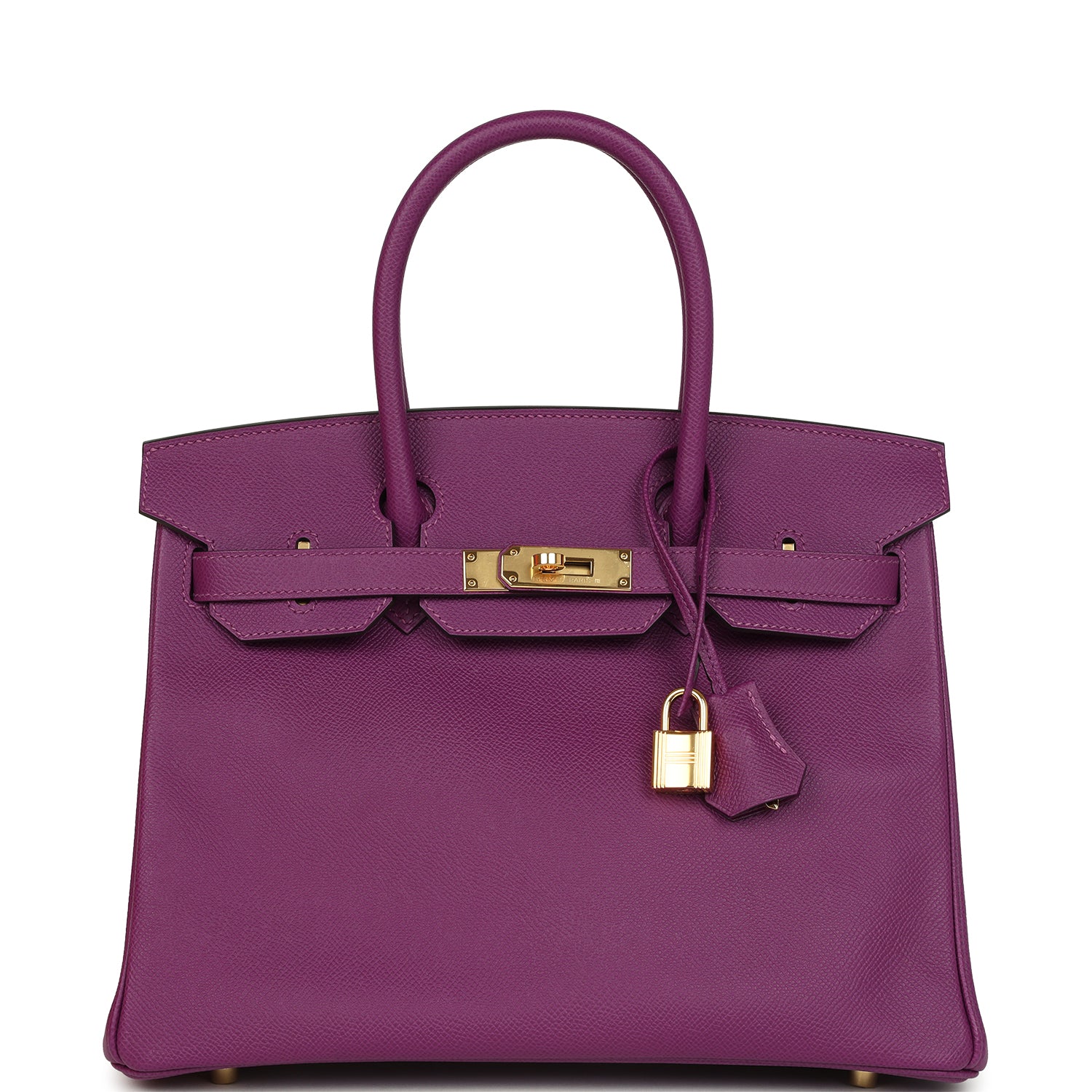 Pre-owned Hermes Birkin 30 Anemone Epsom Gold Hardware