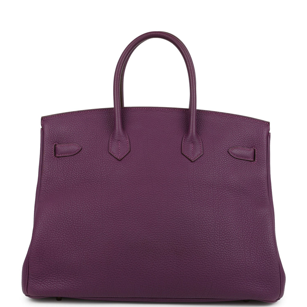 Pre-owned Hermes Birkin 35 Anemone Togo Gold Hardware