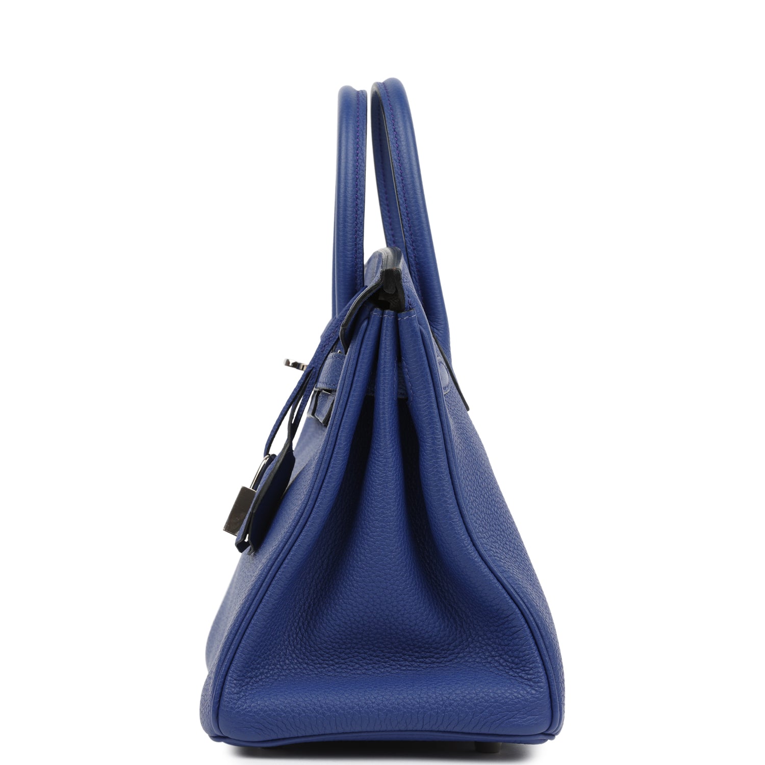 Pre-owned Hermes Birkin 25 Bleu Electric Togo Palladium Hardware