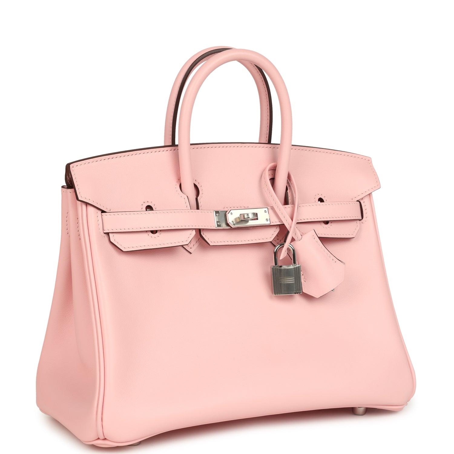 New Hermes Birkin 25 Rose Sakura Jonathan Palladium Hardware